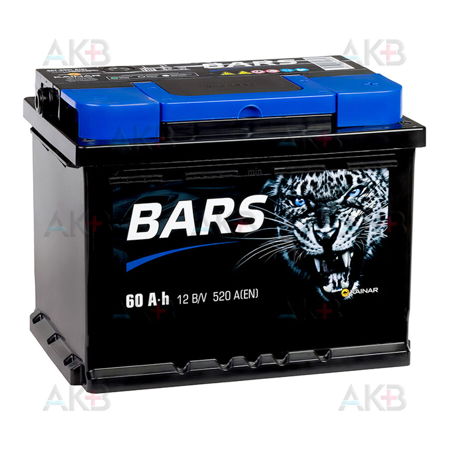 Аккумулятор BARS 6СТ-60 АПЗ о.п. 60Ач 530A (242x175x190)