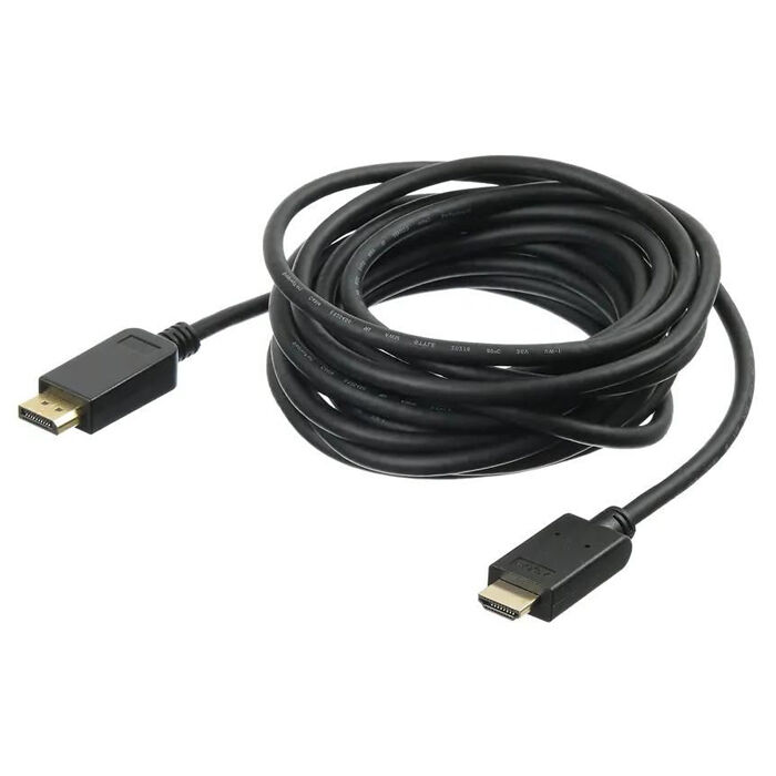 Кабель HDMI - DisplayPort ver 2.0 5м Behpex позолоченные контакты, черный