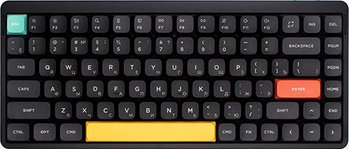 Беспроводная механическая клавиатура Nuphy QMK, AIR75v2, Basalt Black, RGB Hot Swap Blue Switch QMK AIR75v2 Basalt Black