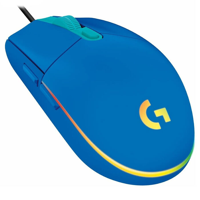 Мышь Logitech G102 Lightsync, USB синяя