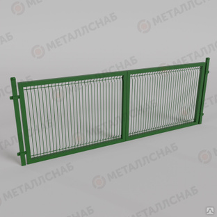 Ворота для 3D забора откатные серые (RAL 7004) 2000х6000 мм 