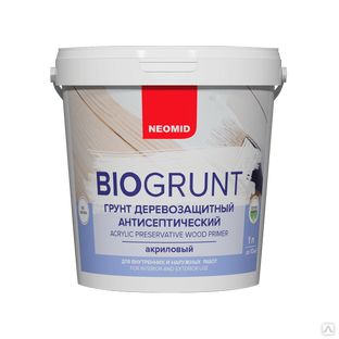 NEOMID BIOGRUNT Грунт антисептический для деревянных поверхностей (1 л) 