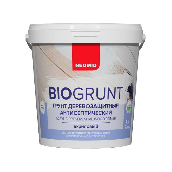 NEOMID BIOGRUNT Грунт антисептический для деревянных поверхностей (1 л)