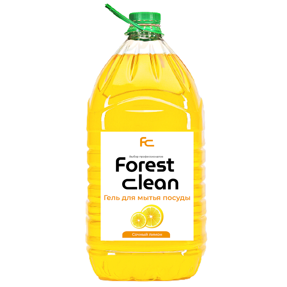 Гель для посуды FOREST CLEAN "Сочный лимон", 5 л