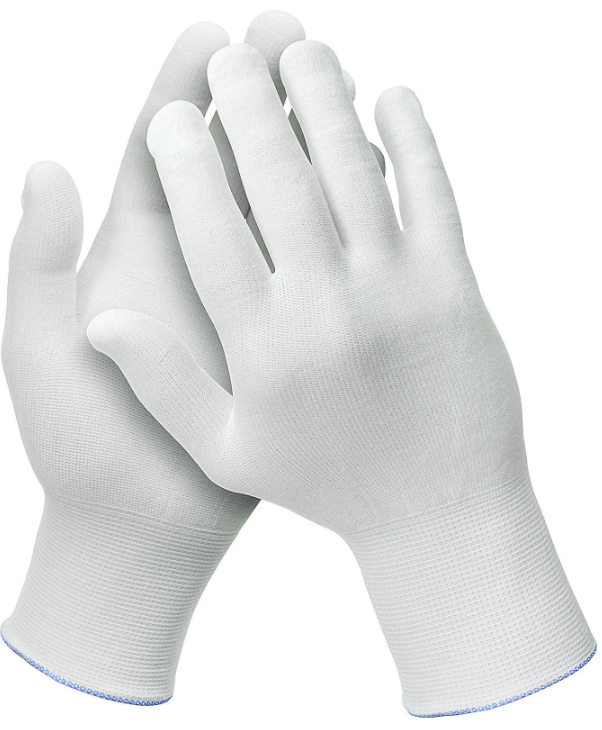 Перчатки нейлоновые белые (10/500)