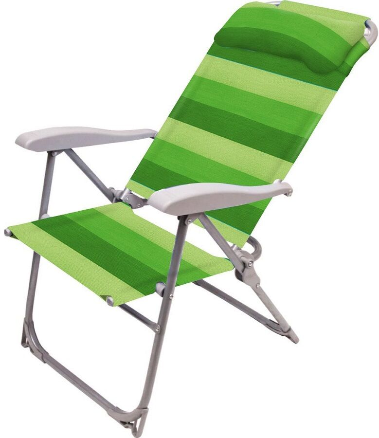 Кресло-шезлонг складное "Ника" зеленый (сетка) К2 Nika