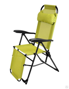 Кресло-шезлонг складное "Ника" с подножкой К3 лимонный Nika 