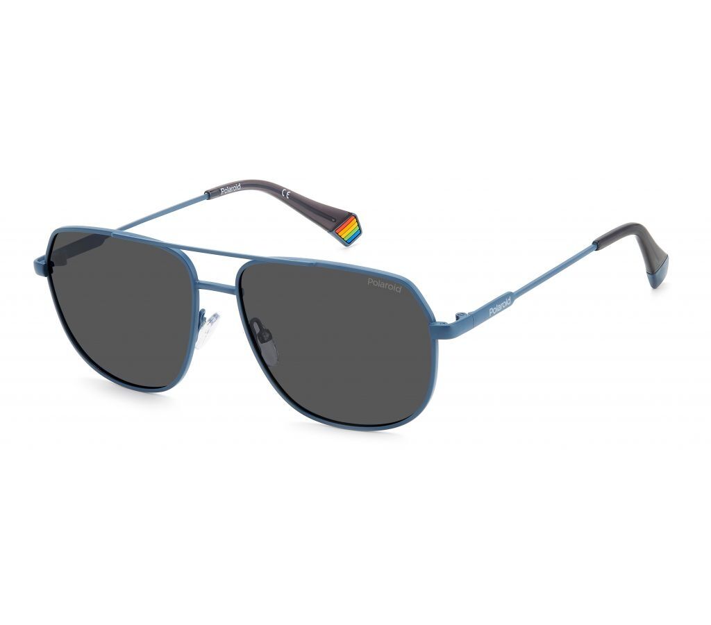 Солнцезащитные очки унисекс Polaroid PLD 6195/S/X MTT BLUE PLD-205697FLL58M9