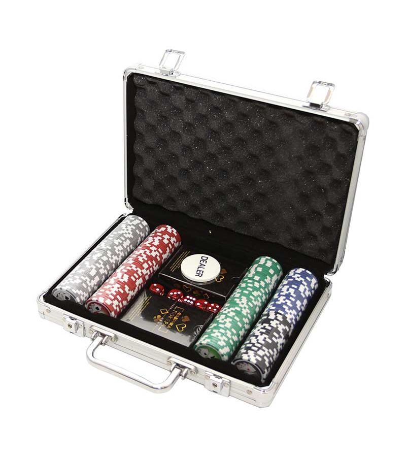 Набор из 200 фишек Фабрика Покера для покера с номиналом в кейсе (цвет в ассорт.) арт.CPPS200B