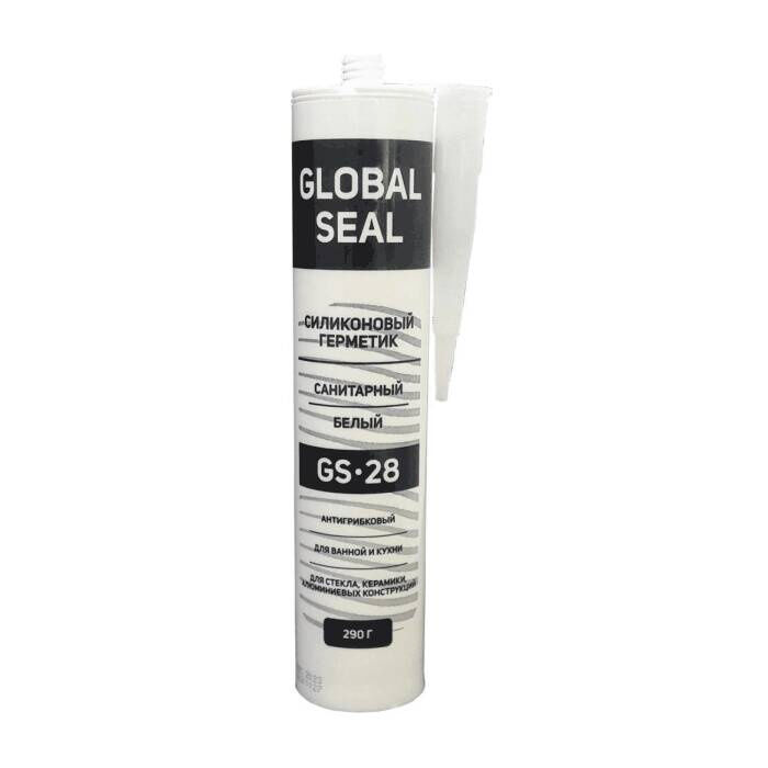 Герметик силикон санитарный 290гр белый GS28 GlobalSeal (108-1092)
