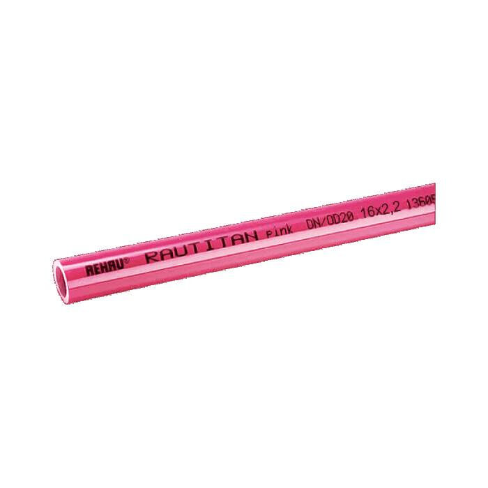 Труба PE-Xa/EVOH pink Дн20х2,8 Ру10 Т95C L=6м RAUTITAN Rehau 11360521006 (033-2088)