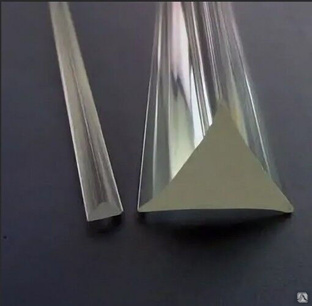 Стержень акриловый треугольный прозрачный 15х2000 мм 