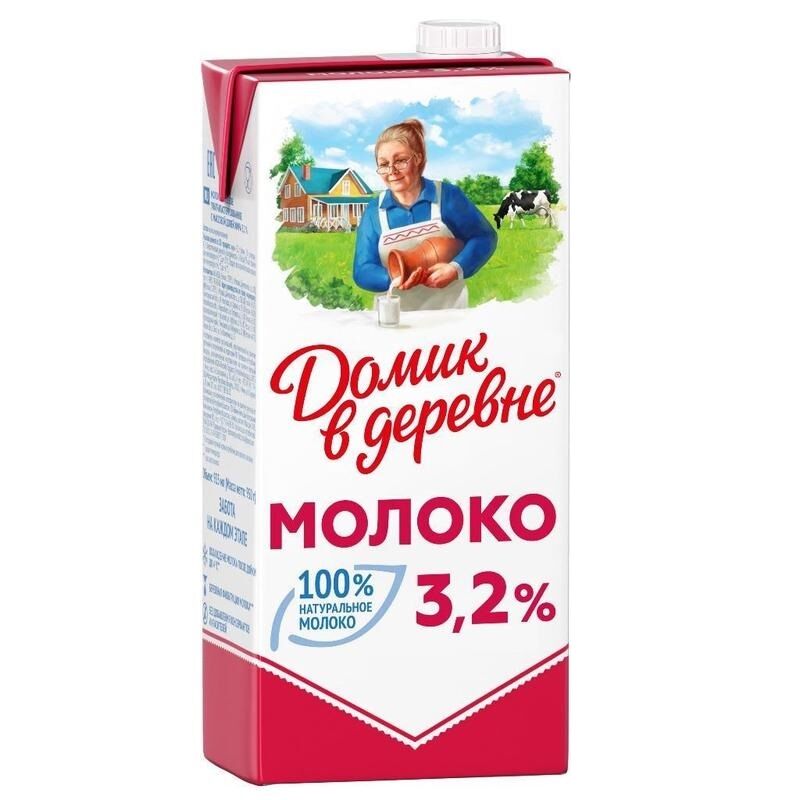 Молоко Домик в деревне ультрапастеризованное 3.2% 925 мл