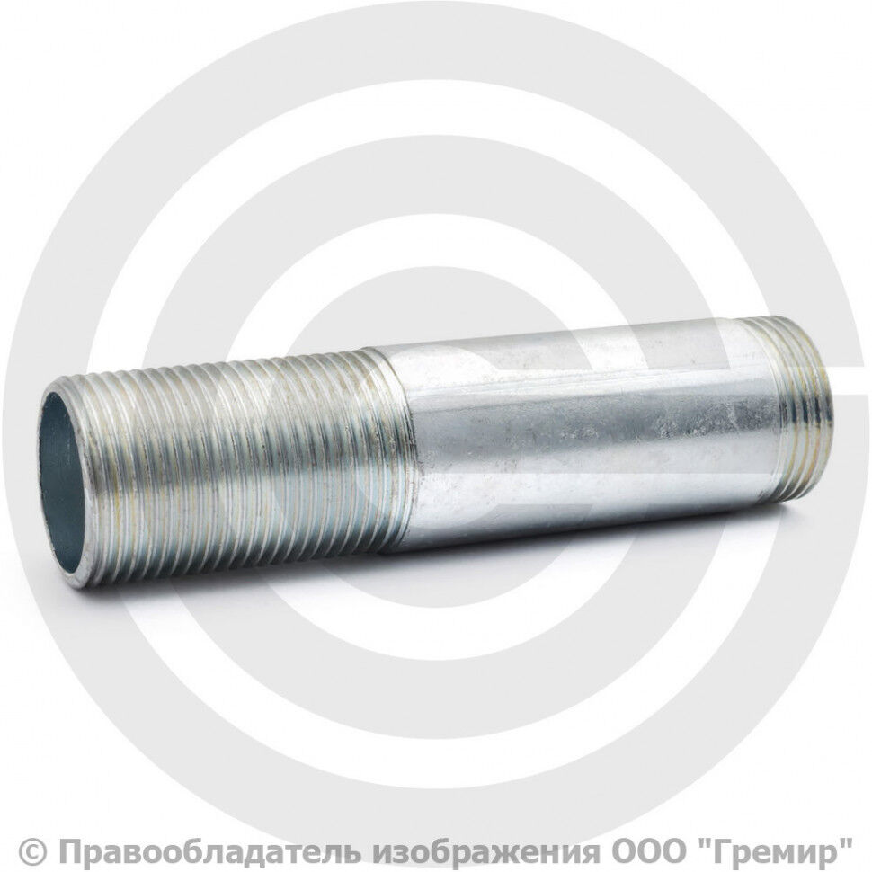 Сгон стальной оцинкованный удлиненный L=800мм Ду-15 (1/2") КАЗ