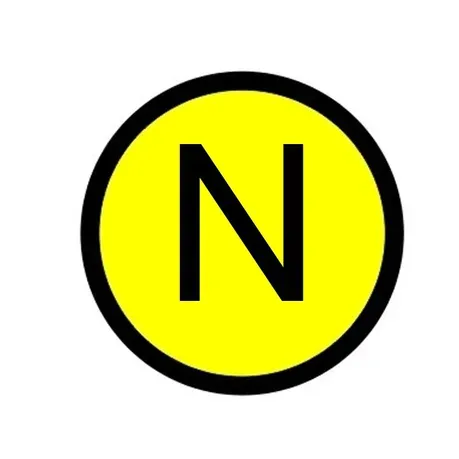 Наклейка "N" (d20) EKF Proxima 100