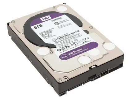 Жесткий диск HDD 6ТБ, Western Digital Purple, WD60PURX