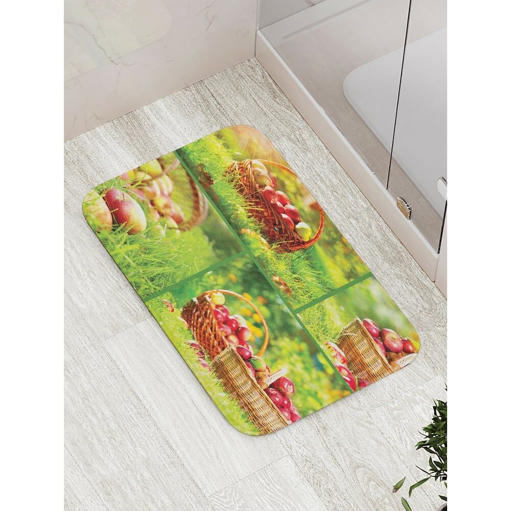 Противоскользящий коврик для ванной, сауны, бассейна JOYARTY Корзина яблок