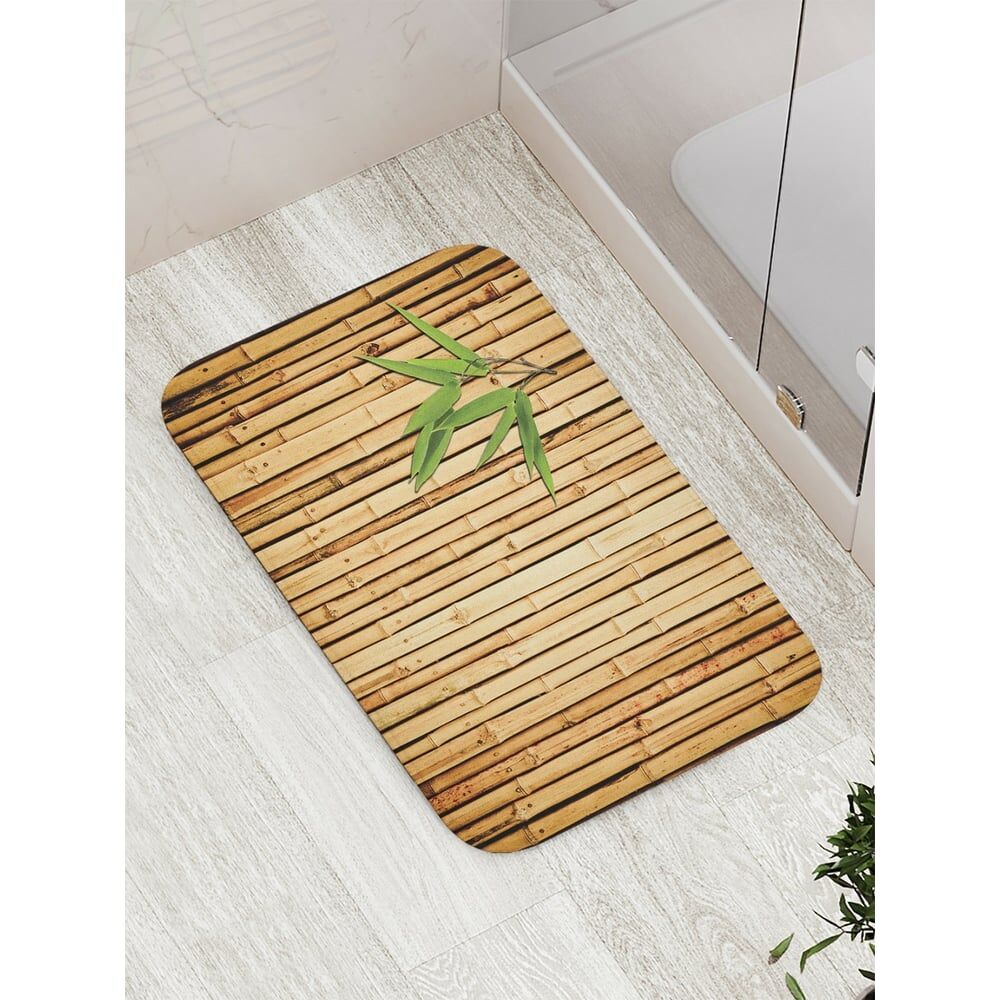 Противоскользящий коврик для ванной, сауны, бассейна JOYARTY Листья бамбука