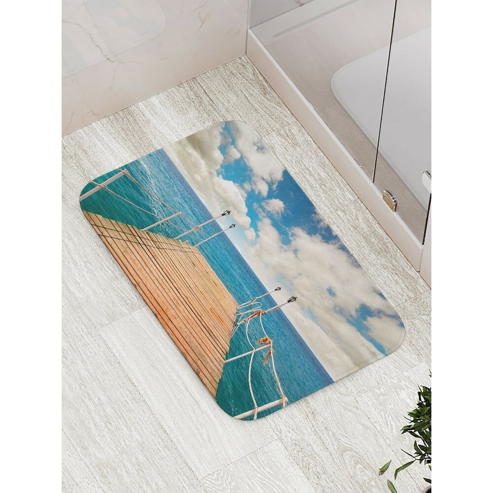 Противоскользящий коврик для ванной, сауны, бассейна JOYARTY Фонари на причале