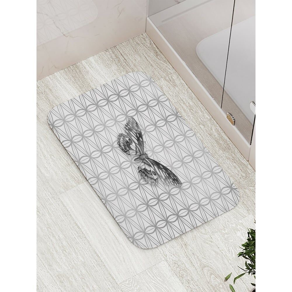 Противоскользящий коврик для ванной, сауны, бассейна JOYARTY Спокойствие бабочки
