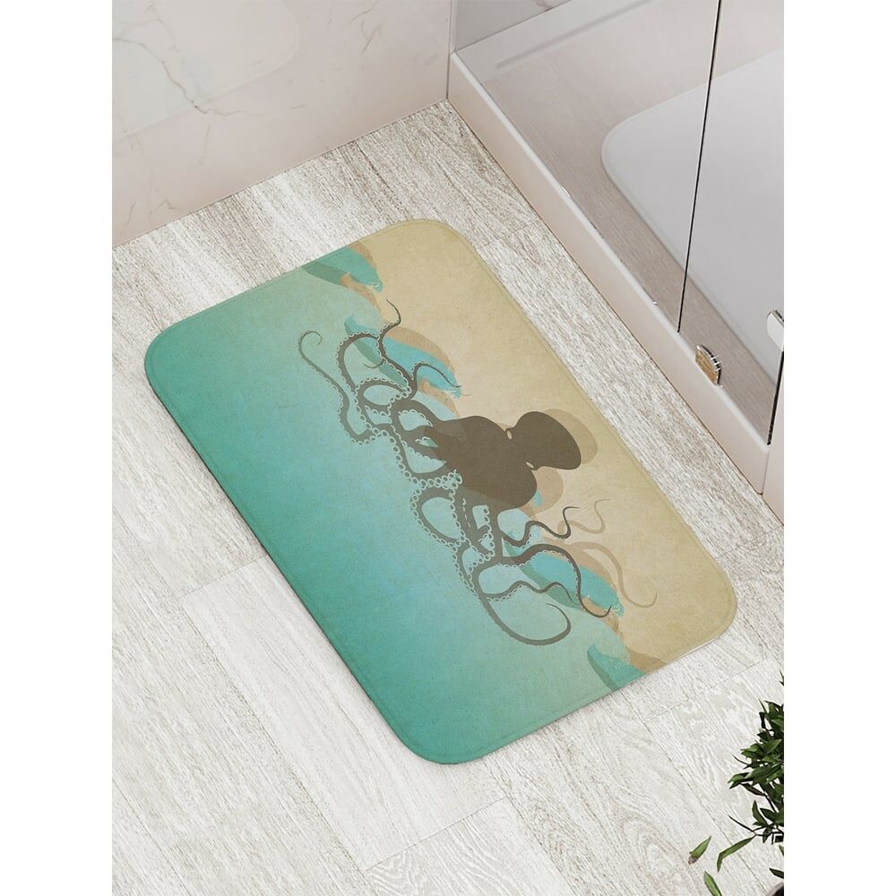 Противоскользящий коврик для ванной, сауны, бассейна JOYARTY Странный осьминог