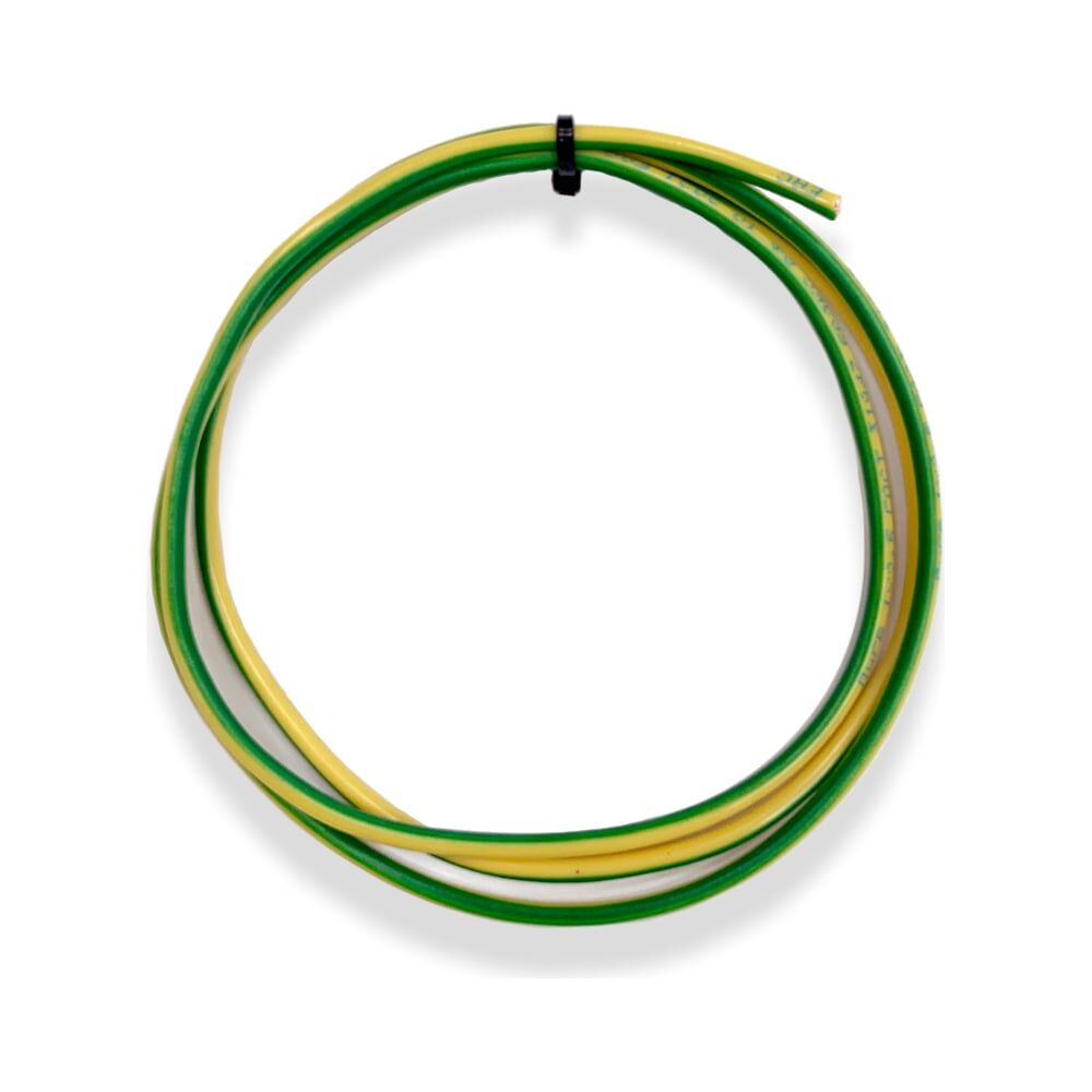Установочный провод ПРОВОДНИК ПуГПнгA-HF 1x6 мм2 Зелено-желтый, 1м