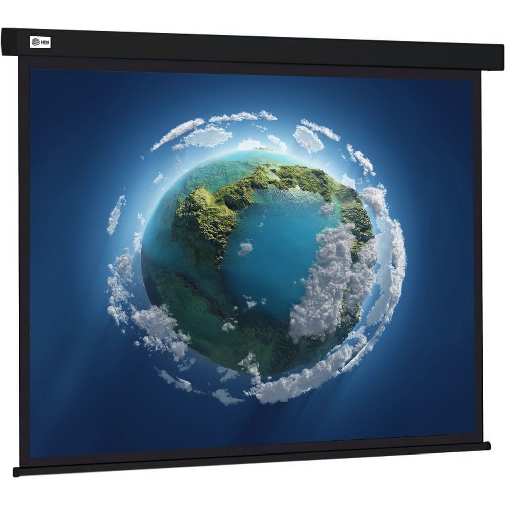 Настенно-потолочный рулонный экран Cactus Wallscreen CS-PSW-127x127-BK