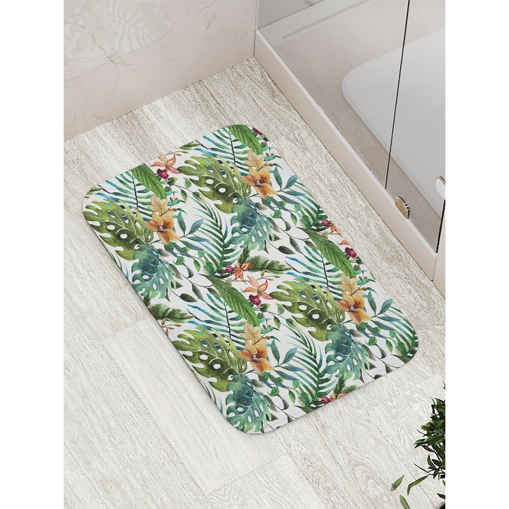 Противоскользящий коврик для ванной, сауны, бассейна JOYARTY Зеленый папортник