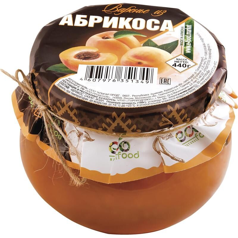 Варенье Ecofood из абрикоса 440 г