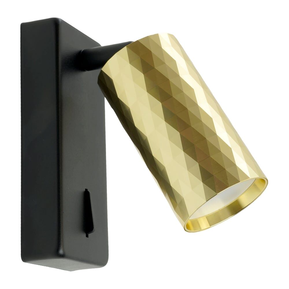 Настенный светильник-спот FERON prism ml1880 35w, 230v, gu10, золото и черный