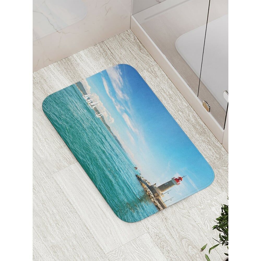 Противоскользящий коврик для ванной, сауны, бассейна JOYARTY Морской маяк