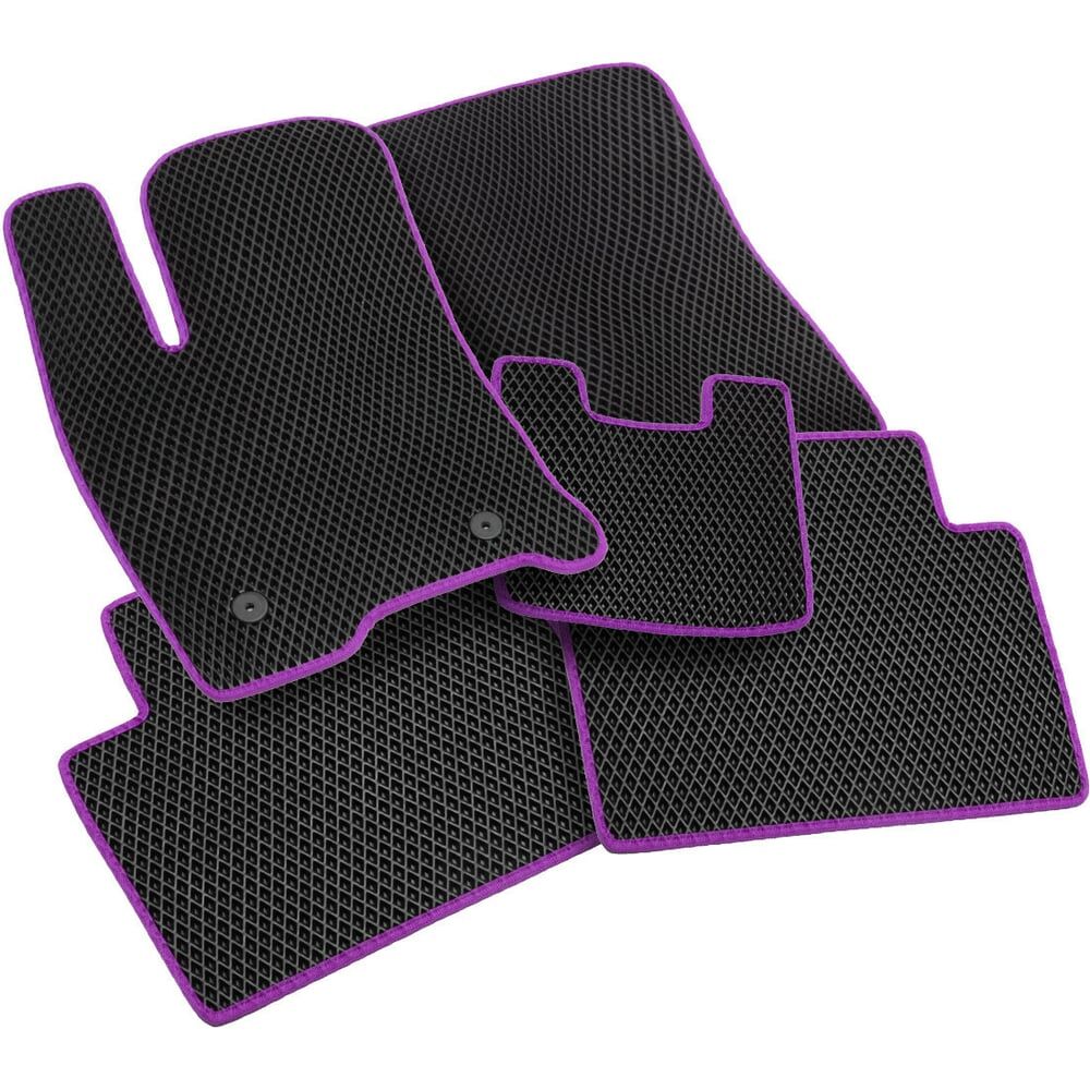 Коврики для Lada X-Ray 2015 без бардачка Vicecar EV49014-фиолетовый