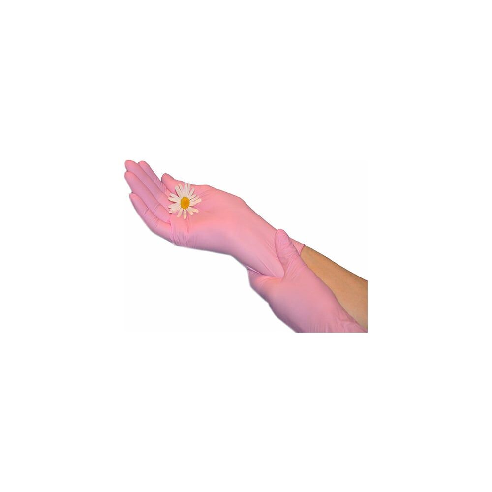 Нитриловые перчатки EcoLat Pink