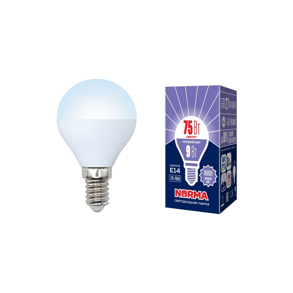 Светодиодная лампа Volpe LED-G45-9W/DW/E14/FR/NR