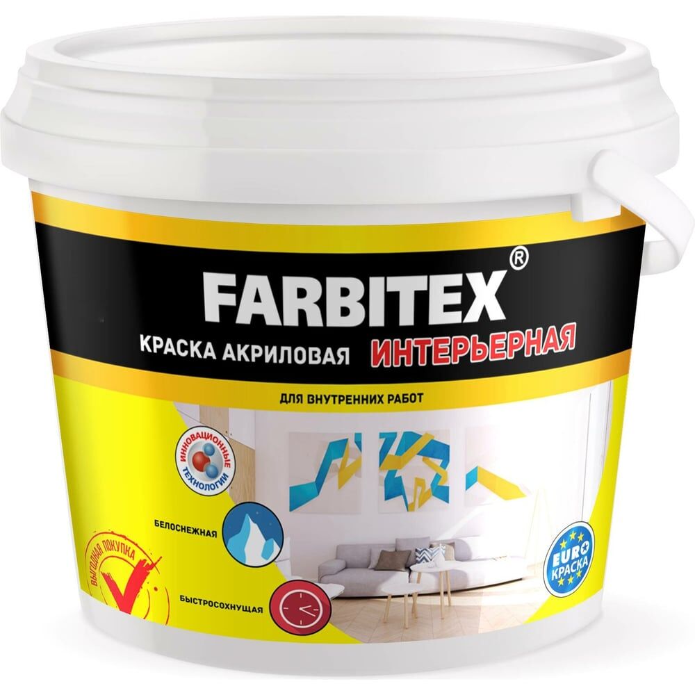 Интерьерная акриловая краска Farbitex 4300001550