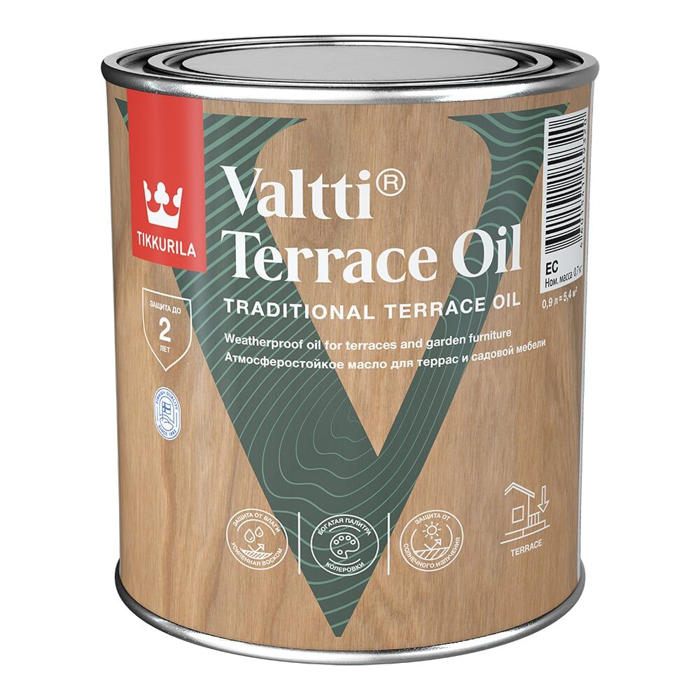 Масло для террас и садовой мебели Tikkurila VALTTI TERRACE OIL