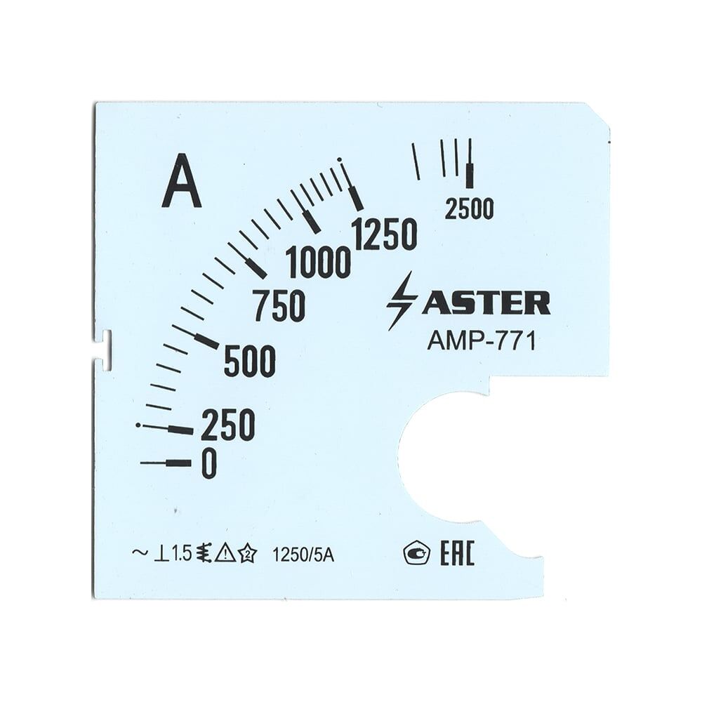 Шкала к амперметру AMP-771 ASTER SC771-1250