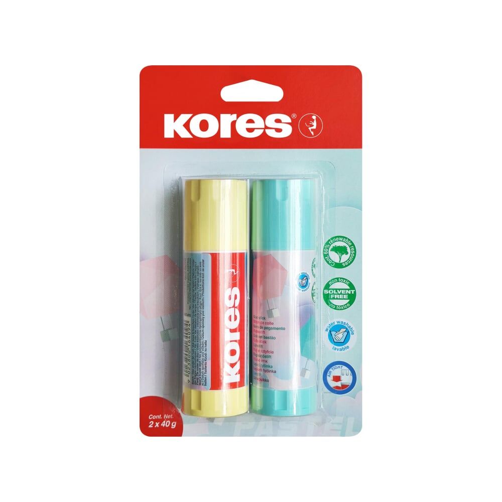 Клей-карандаш Kores Pastel