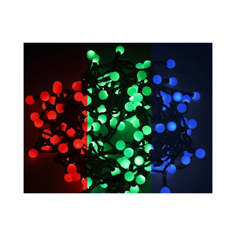 Гирлянда Neon-Night мультишарики d=18 мм 5м темно-зеленый ПВХ, 30LED RGB