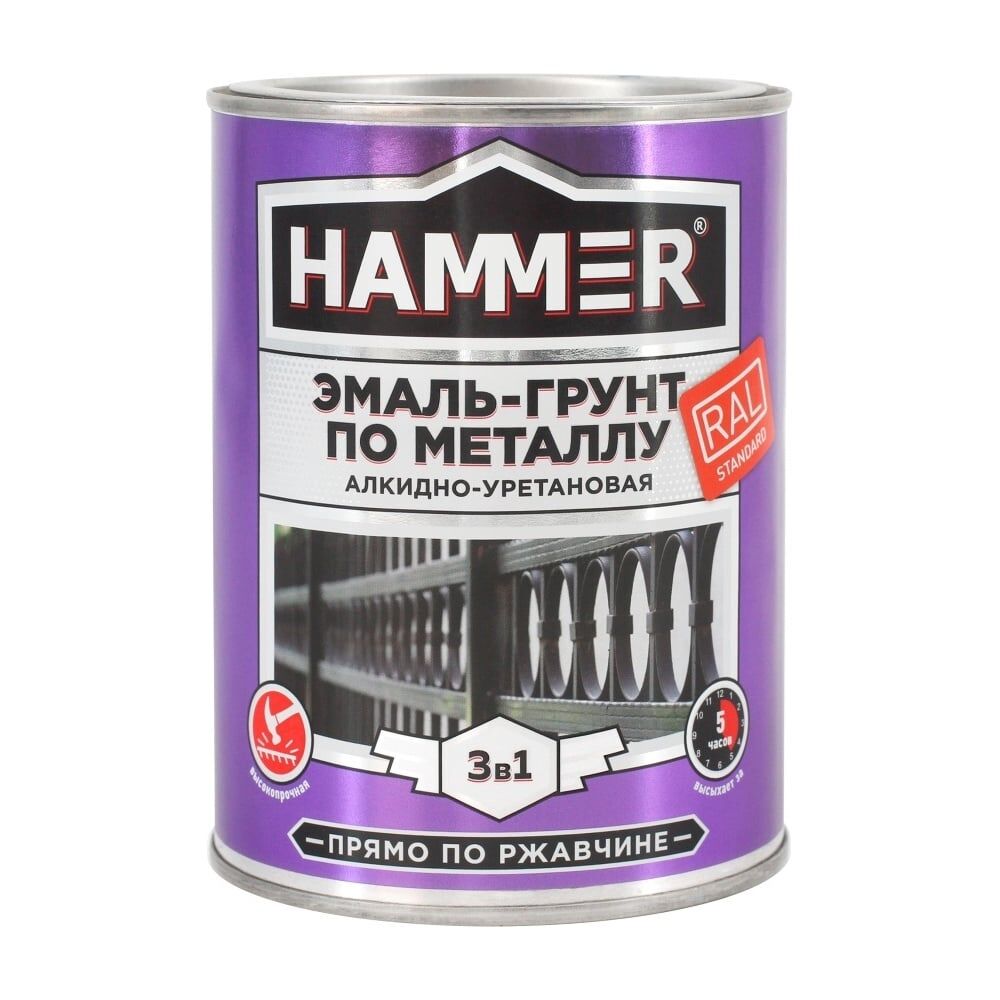 Эмаль-грунт по металлу Hammer ЭК000133620