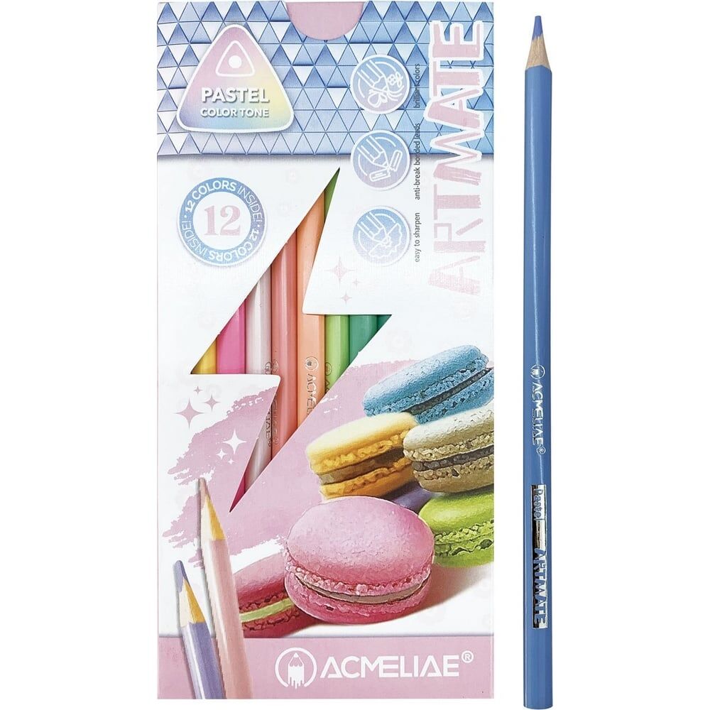 Пастельных набор цветных карандашей ACMELIAE pastel artmate