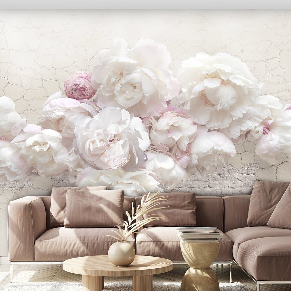 Флизелиновые фотообои Verol цветы 315x270 см, розовый, 3 полосы