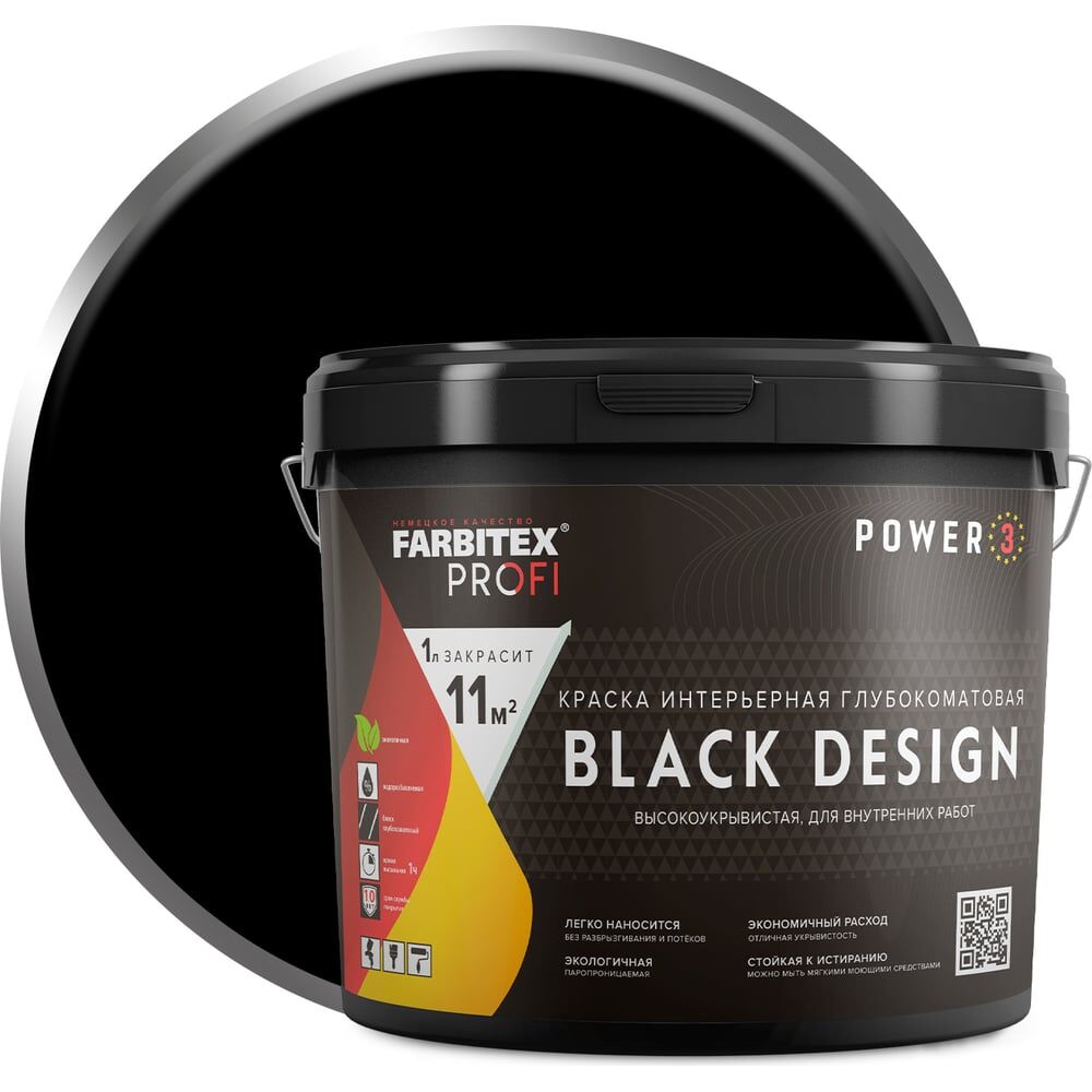 Краска интерьерная Farbitex BlackDesign