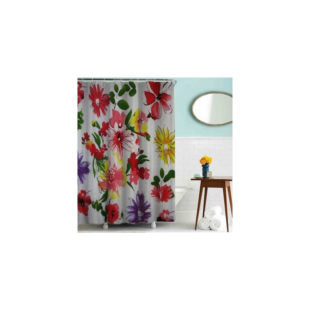 Тканевая шторка для ванной комнаты Terma MZ-81 Яркие цветы