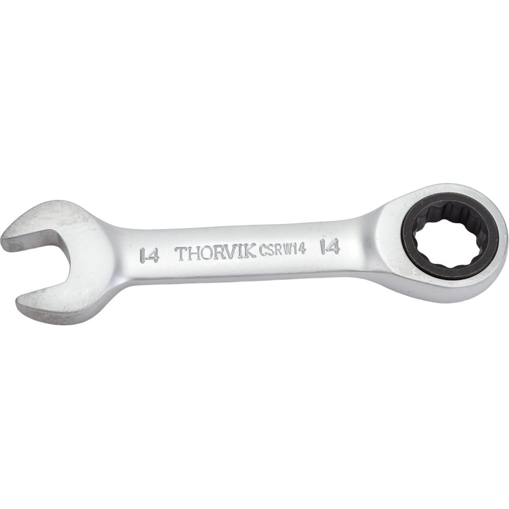 Комбинированный трещоточный короткий гаечный ключ THORVIK CSRW14