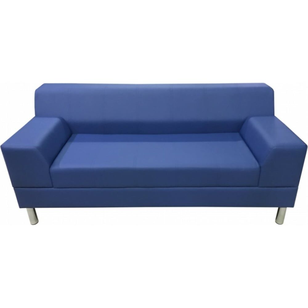 Трехместный диван Мягкий Офис синий