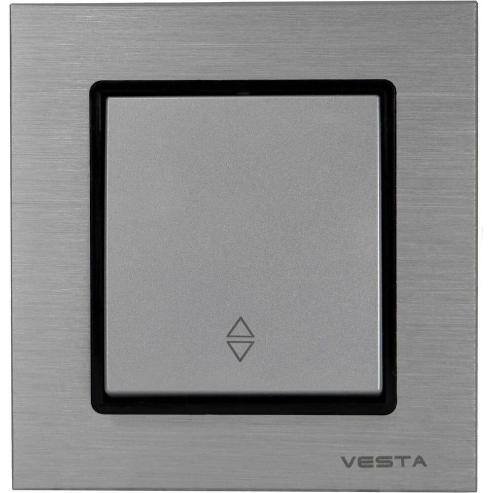 Реверсивный выключатель Vesta Electric Exclusive Silver Metallic