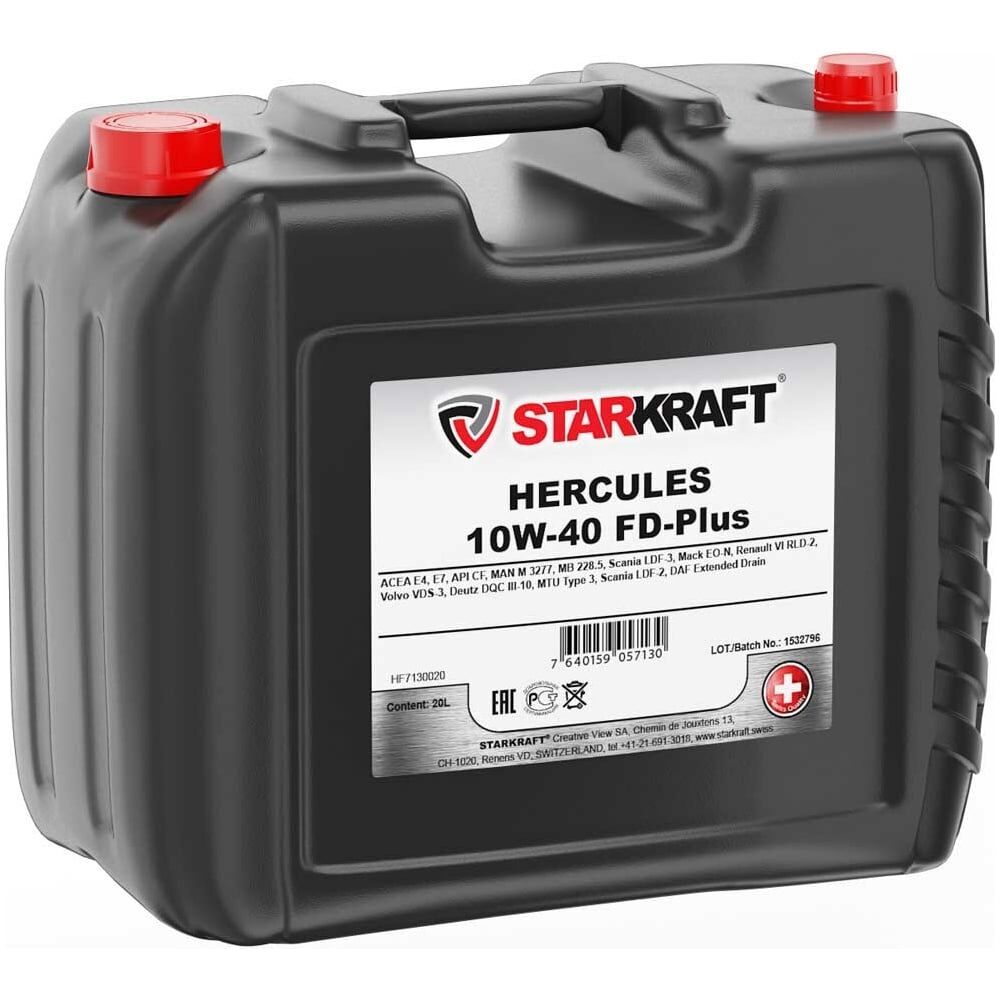 Синтетическое моторное масло STARKRAFT hercules 10w-40 fd-plus