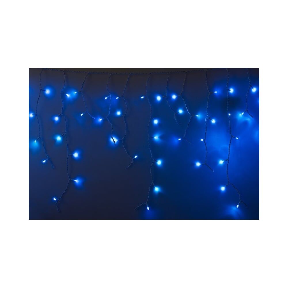 Гирлянда Neon-Night АЙСИКЛ бахрома, 4,8х0,6 м, белый ПВХ, 152LED синие
