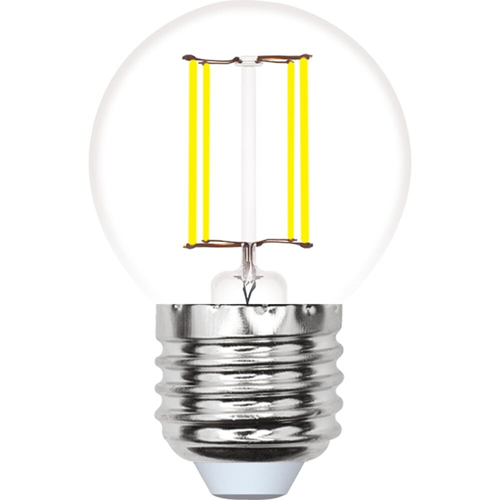 Светодиодная лампа Uniel LED-G45-5W/WW/E27/CL/MB GLM10TR